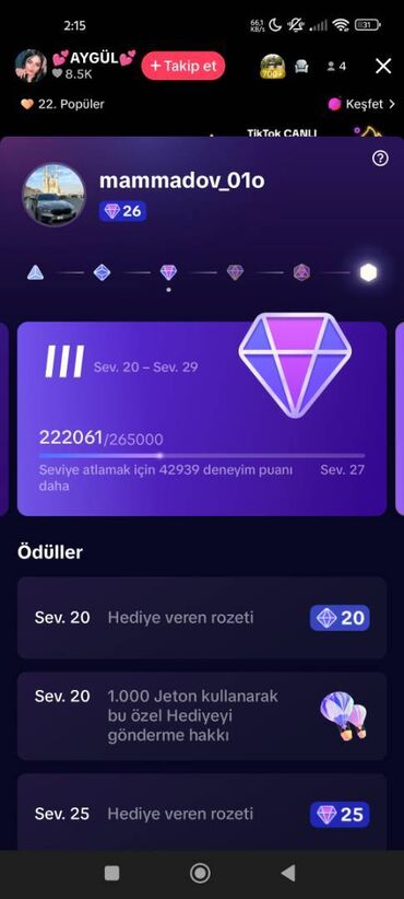 купить готовый бизнес в баку: 26 level Tiktok sehifesi satilir . Xais edirem ciddi səxslər yalniz