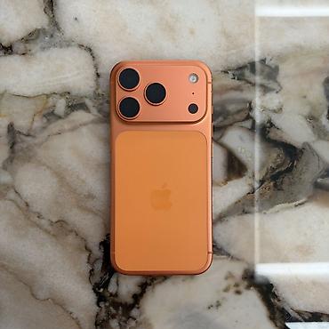 IPhone 17 Pro, Б/у, 256 ГБ, Оранжевый, Чехол, Кабель, Коробка, 91 %