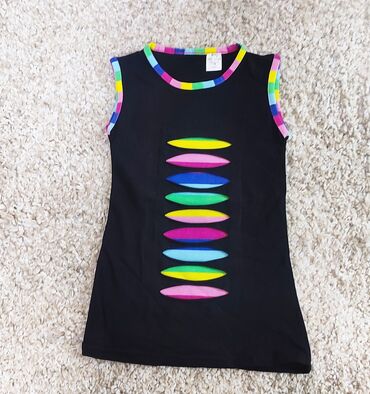 платье майка: Детский топ, рубашка, цвет - Черный, Новый