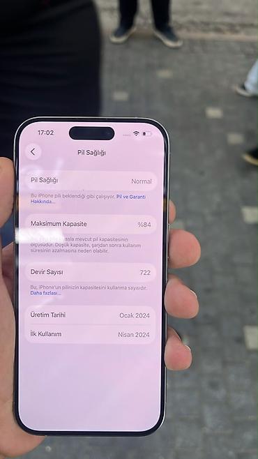 16 pro irşad: IPhone 15 Pro, Gümüşü, Face ID — 1