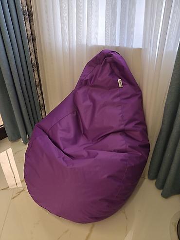 Pufiklər: Bənövşəyi rəngdə armud formalı puf kreslo (bean bag). - Rahat — 1