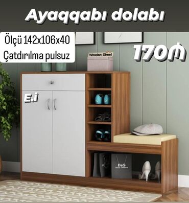 ayakkabı şkafı: Yeni, Açılan, 2 qapılı Düz dolab, Ayaqqabı dolabı