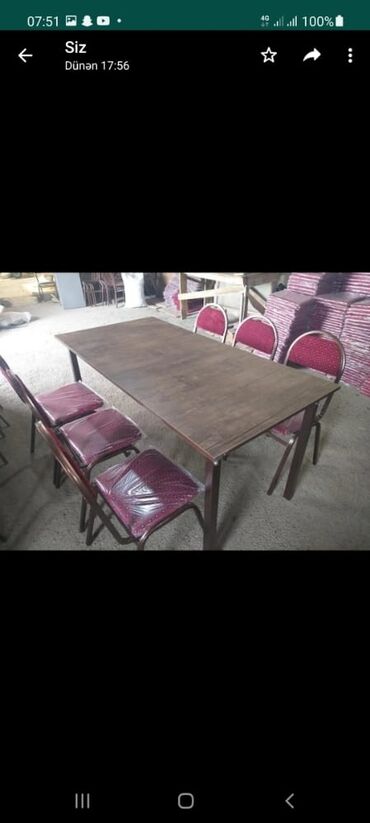 Stullar: Salam hor.Etli musteriler. Masa ve oturacaqlar bir cox cesidlerimiz — 15