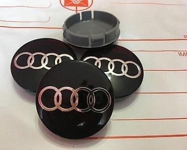 ČEPOVI POKLOPCI ZA FELNE AUDI 60 MM / 56 MM - CRNI | ORIGINALNI