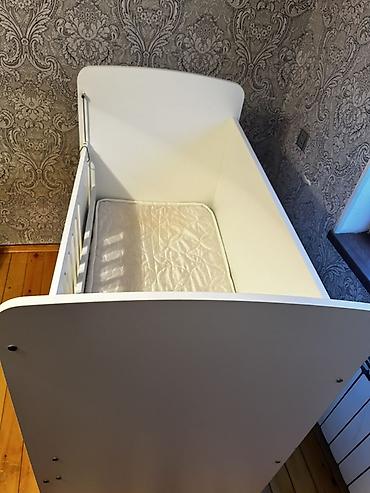 paltar iskafi: Uşaq beşiyi – Baby Mood brendi - Rəng: ağ - Material: laminat/MDFlam — 2