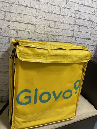 армейский мешок: Прочная сумка-рюкзак для доставки Glovo ярко-желтого цвета. Внутренняя