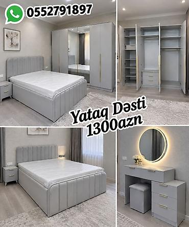 Yataq dəsti – 1300 AZN Müasir, zərif dizaynlı tam yataq otağı