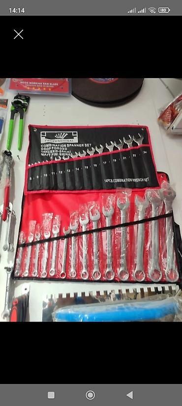 14 lük disklər: 14 hissəli ikiucu açarlı açar dəsti (Combination Spanner Set) - — 1