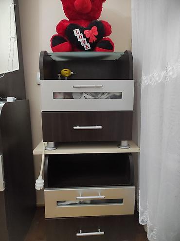 Yataq otağı mebel dəsti - Material: tünd qəhvəyi laminat/MDF