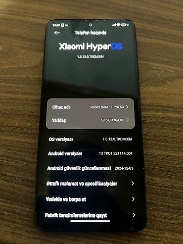 kohnə telefon: Redmi Note 11 Pro, 64 GB, rəng - Qara — 2