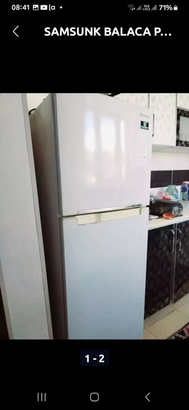 Soyuducular: İşlənmiş 2 qapılı AEG Soyuducu Satılır, rəng - Ağ, Təkərli