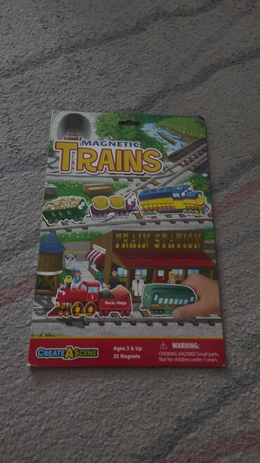 магнитная доска для рисования: Набор для творчества Create A Scene Magnetic Trains предлагает детям