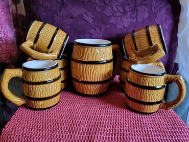 Čaše: Servis krigli za pivo iz 60,70ih. Kravsko Cehoslovacka. Servis — 2