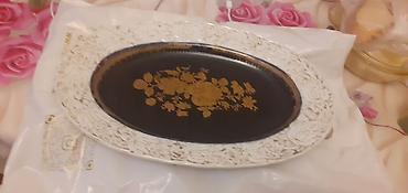 farfor qablar: Oval porselen süfrə boşqabı - Material: keyfiyyətli porselen - Forma — 2