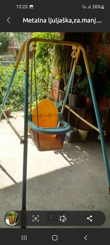 ikea stolice za ljuljanje: Dečija ljuljaška za baštu, bоја - Šareno, Upotrebljenо