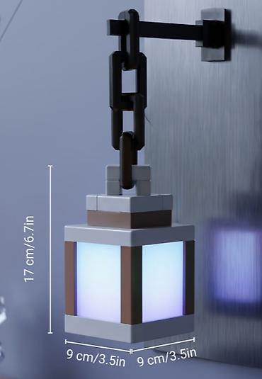 bra isiqlar: Minecraft RGB divar fənəri – piksel/retro üslubda asılan LED fənər - — 2
