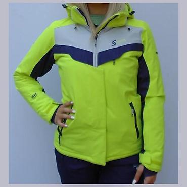 original tech fleece: Ženska sportska jakna za zimu/sneg – neon žuta sa tamnoplavim i — 2