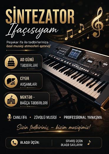 eğlence iş ilanları: Sintezator ifaçısı – tədbirlər üçün canlı musiqi xidməti Peşəkar ifa — 1