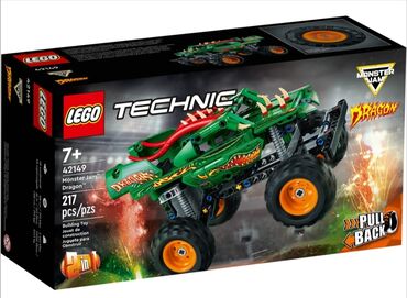 igrushki dlja detej igraem v monster haj: Lego Technic 42149 Monster Jam Dragon 🐉, рекомендованный возраст 7