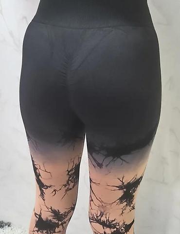 Helanke, biciklistički šortsevi: Ženske sportske helanke sa visokim strukom - Kroj: visok, širok pojas — 9