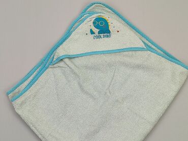 Textile: PL - Towel 92 x 85, color - Turquoise, condition - Good