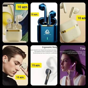 maqnit qulaqciq: Yeni Simsiz (Bluetooth) Qulaqcıqlar, rəng - Ağ
