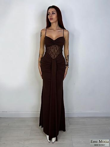 Haljine: 🔥Elegantna maxi haljina sa čipkastim korzetom i naborima
✅2700 din — 11