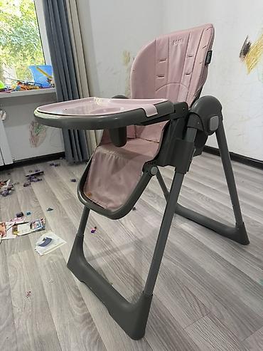 кызыл кия кыз: Детский стульчик для кормления KIDILO (розовый) - Удобный высокий — 2