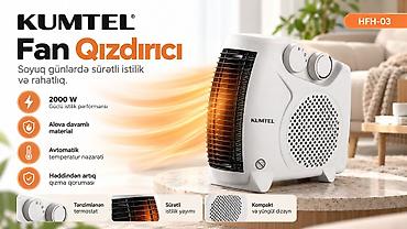 istilik elani: KUMTEL HFH-03 Fan Qızdırıcı - 2000 W güclü istilik performansı - — 1