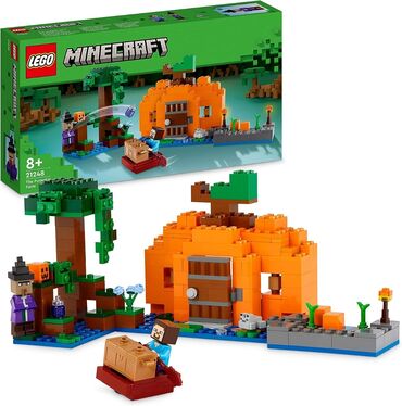 mjagkie igrushki minecraft: Lego Minecraft 21248 Тыквенная ферма 🍊, рекомендованный возраст 7+,242