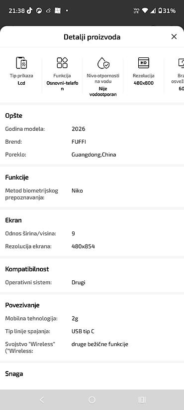pegla za putovanja: Mini klizni telefon .Porucuje se i ceka se 10-tak dana. Obavezna — 9