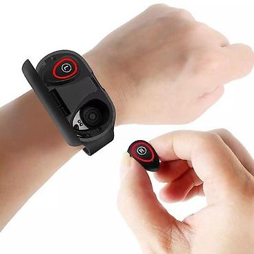 bluetooth qulaqlıq: Smart qolbaq + Qulaqlıq 2si 1-də (Qara) 017ACC06İdman stilində — 2