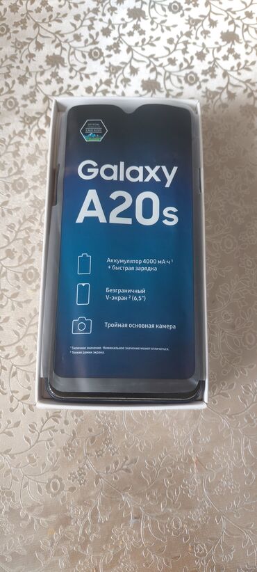 samsung e490: Samsung A20s, 32 GB, rəng - Göy, Sensor, Barmaq izi, İki sim kartlı