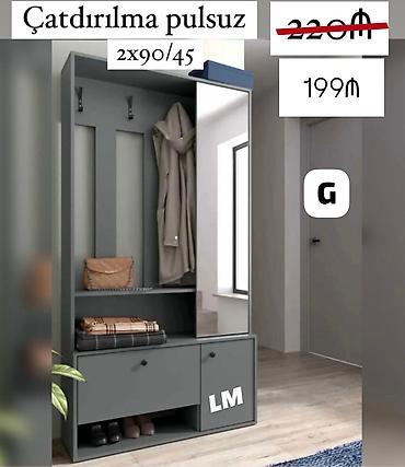 Dəhliz üçün çoxfunksiyalı paltar asqılığı və şkaf sistemi - Rəng