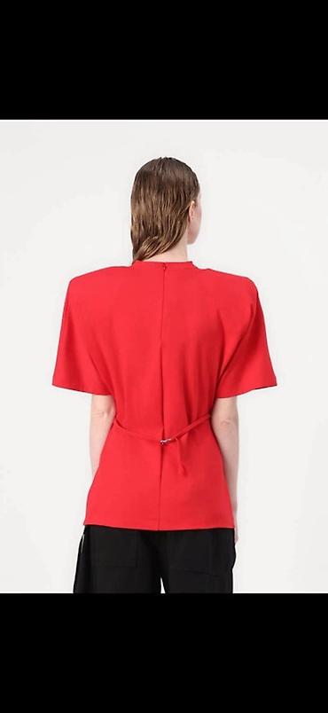 pinko: Qırmızı qadın üst geyimi – strukturlaşdırılmış siluetli t-shirt Pinko — 1