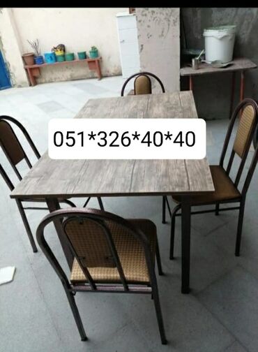 Masa və oturacaq dəstləri: Mətbəx üçün, Yeni, Açılan, Dördbucaq masa, 4 stul -da lalafo.az — 4 Masa və oturacaq dəstləri: Mətbəx üçün, Yeni, Açılan, Dördbucaq masa, 4 stul — 4