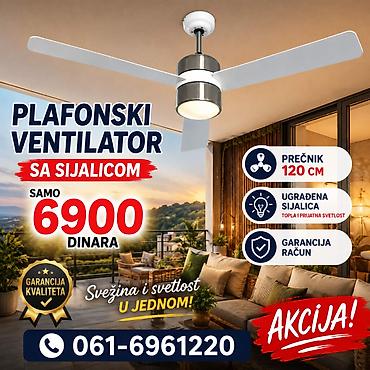 pos racunari: Plafonski ventilator sa ugrađenom sijalicom – svežina i svetlost u — 1