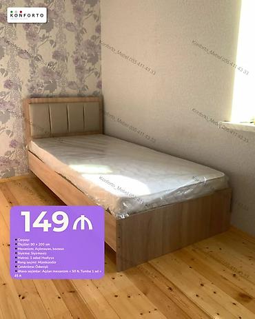 Tek nəfərlik çarpayı - Ölçü: 90 × 200 sm - Mexanizm: açılmayan