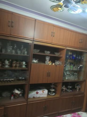 acıq dolab: Yemək otağı üçün iri divar vitrin-dolap dəsti - Material: ağac — 4