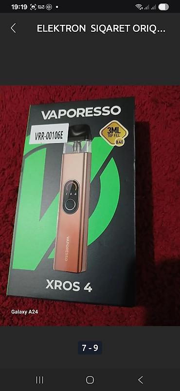 vuse go 5000: Vaporesso XROS 4 elektron siqaret (pod sistem) - Brend/model — 5