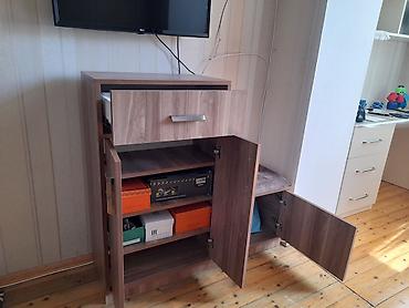 divarda kitab refi: Dəhliz üçün çoxfunksiyalı dolab-komplekt - Ölçü: 110 × 105 × 35 sm - — 1