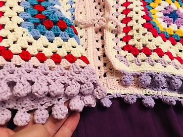 Üst geyimi: Rəngarəng əl işi toxunma kardiqan - Dizayn: Klassik “granny square” — 4