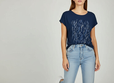 welurowa koszulka: QUIOSQUE, T-shirt damski, rozmiar M