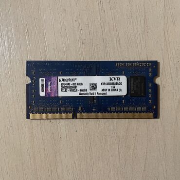 ddr3: Оперативная память (RAM) Kingston, 2 ГБ, 1333 МГц, DDR3, Для ноутбука, Б/у