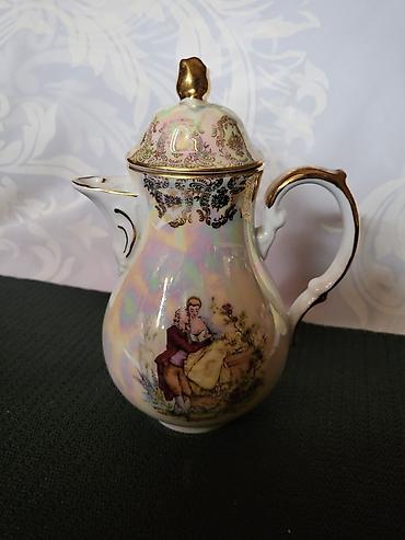 Čajnici: Bokal 1918g + Oscar Shaller Bavaria porcelan. Bokal je nov,pozlata — 12