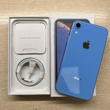 Apple iPhone: IPhone Xr, Новый, 256 ГБ, Голубой, Чехол, Коробка, 78 %