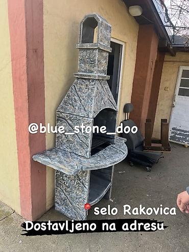 ormaric za igracke: Vrtni roštilj/ognjište od veštačkog kamena sa dimnjakom. - Masivna — 1