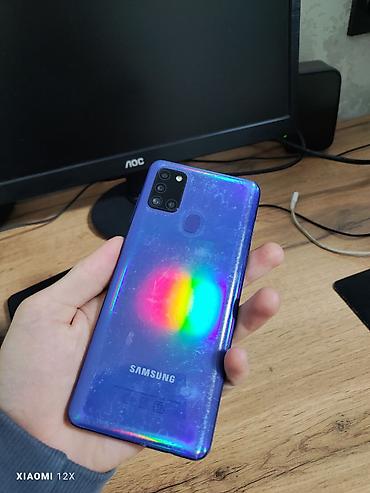 macbook pro 2022: Samsung Galaxy A21S, Б/у, 64 ГБ, цвет - Синий, 1 SIM, 2 SIM, eSIM — 1