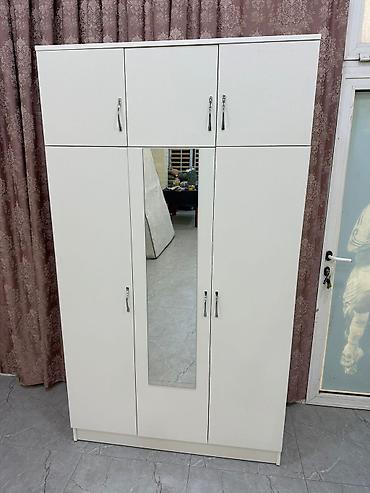 dolab sifarisi: Yeni, 3 qapılı, Güzgülü, Bej, Açılan, Düz dolab — 10