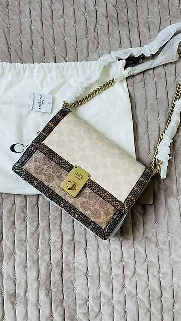 lining бу: Сумка Coach, оригинал. Фирменная канва+кожа+змеиная кожа. Канва coach — 1